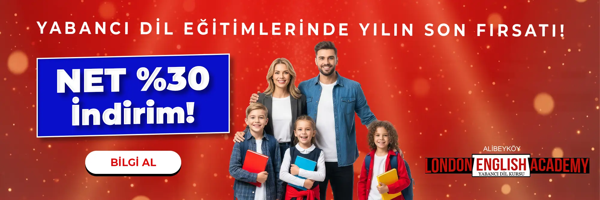Yabancı Dil Eğitimlerinde Yılın Son Fırsatı! Net %30 İndirim!